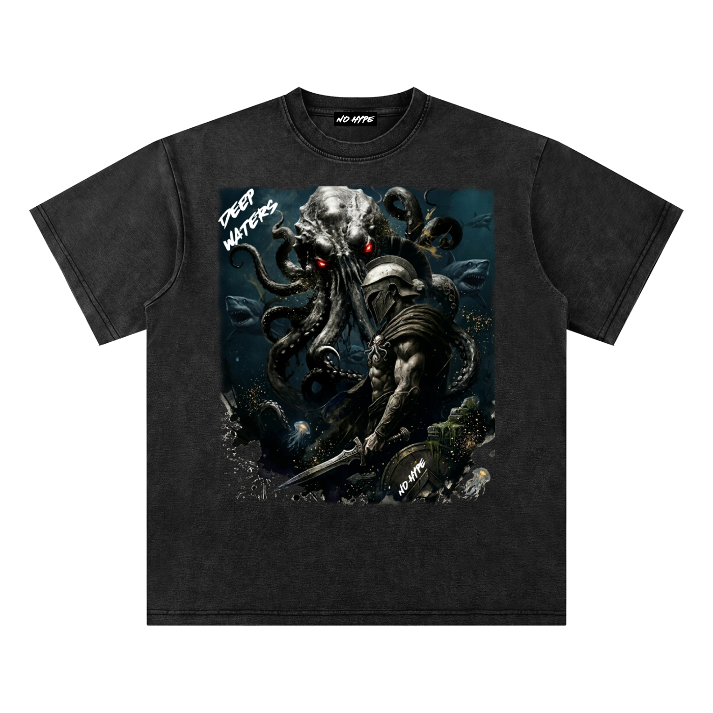 Uprise X No Hype Deep Waters MMA Bamboo Snow Washed T