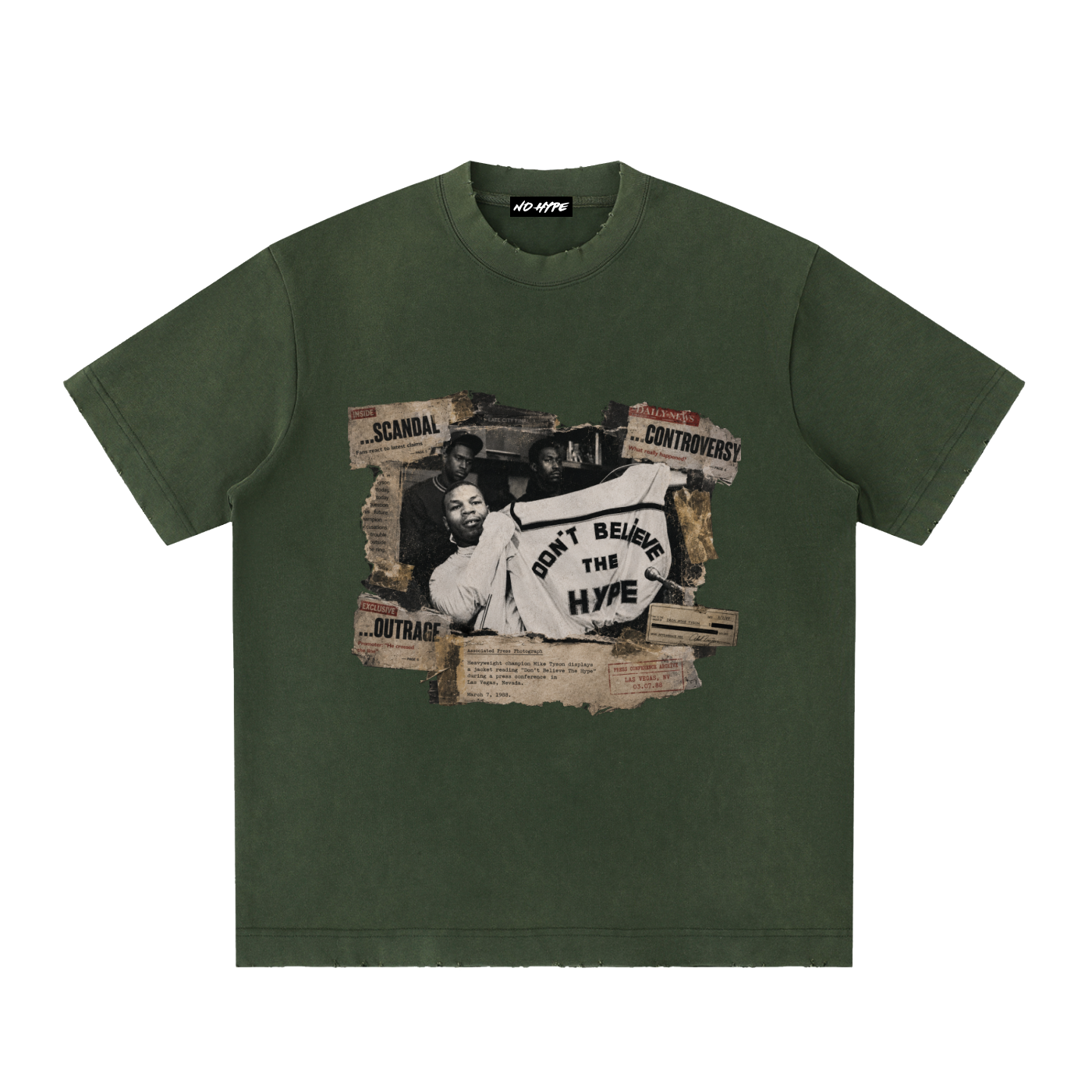 Hype Heavyweight Vintage Washed Frayed T