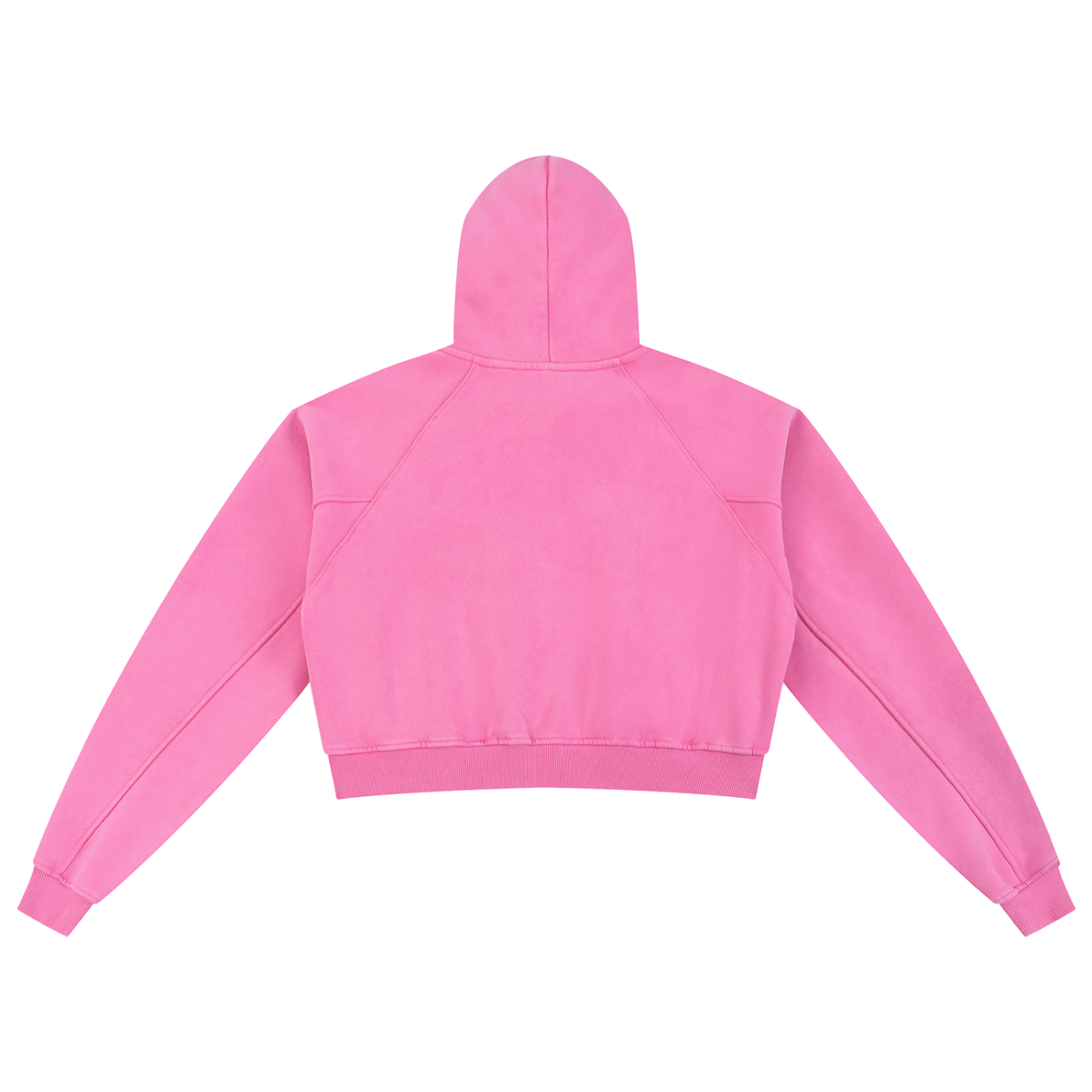W Snow Washed Cropped Hoodie