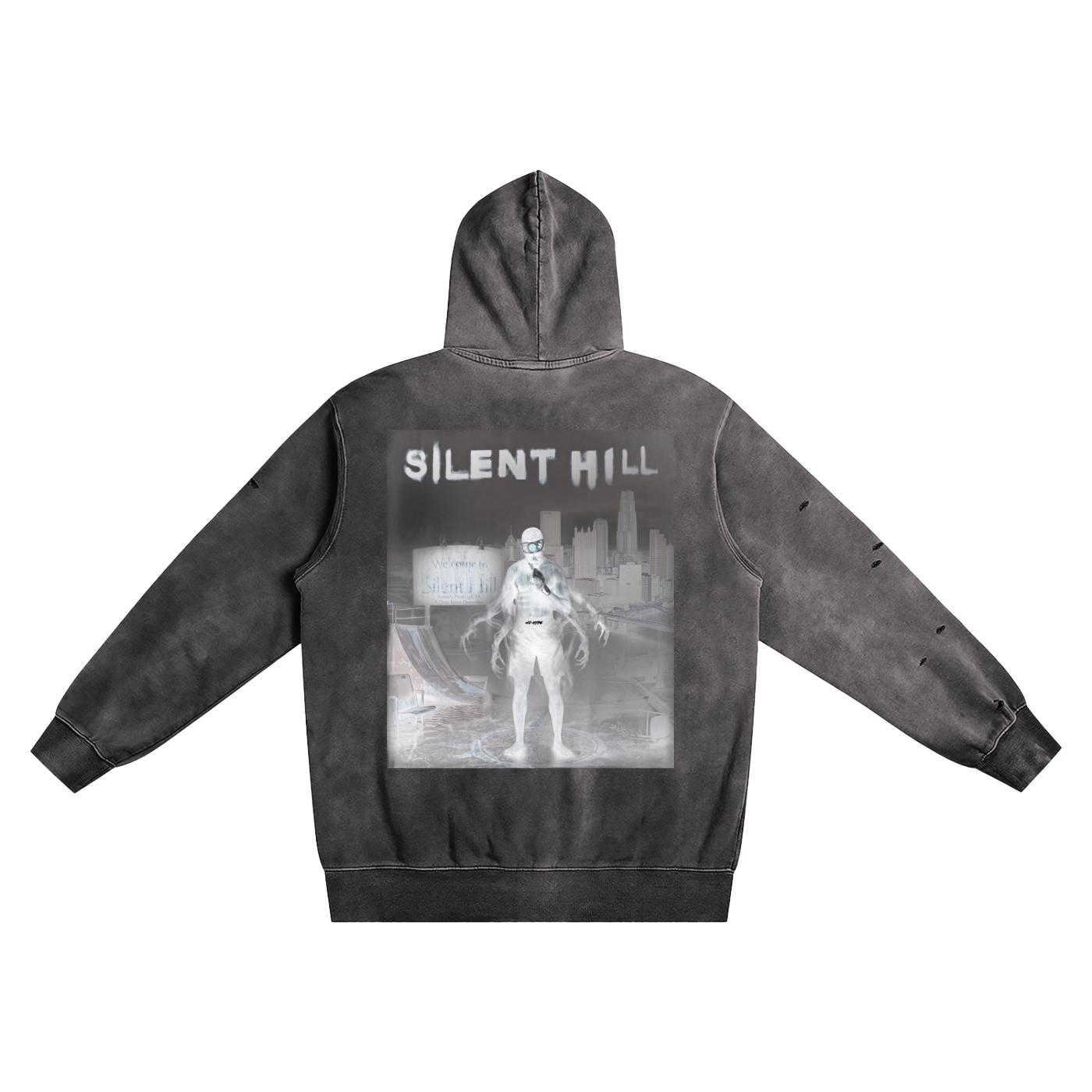 Distressed Vintage Wash Hoodie