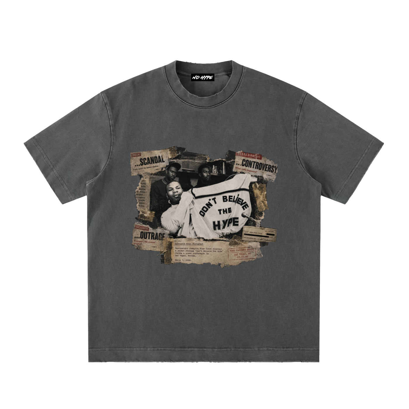 Hype Heavyweight Vintage Washed Frayed T