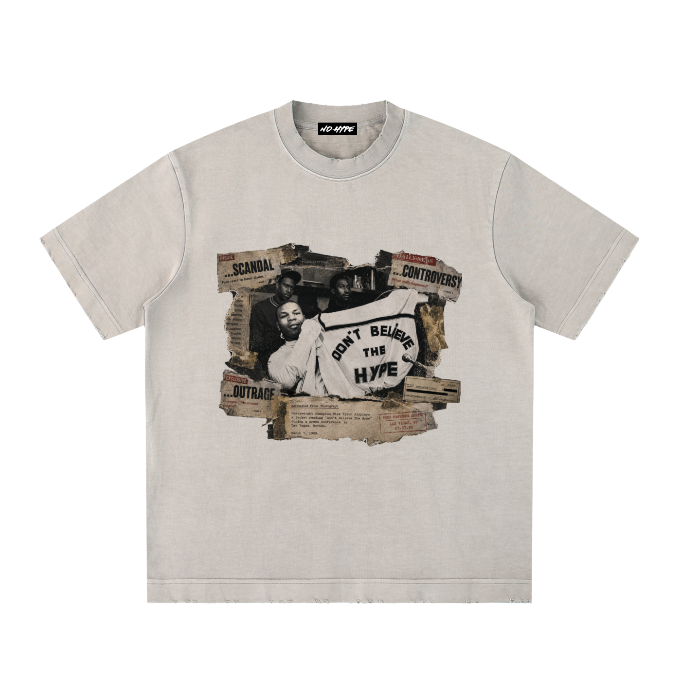 Hype Heavyweight Vintage Washed Frayed T