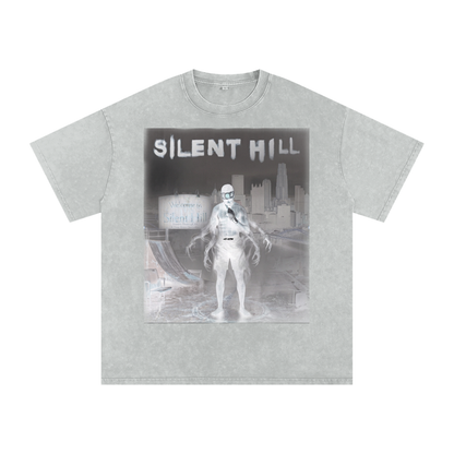 Snow Washed Oversized Cotton T-Shirt