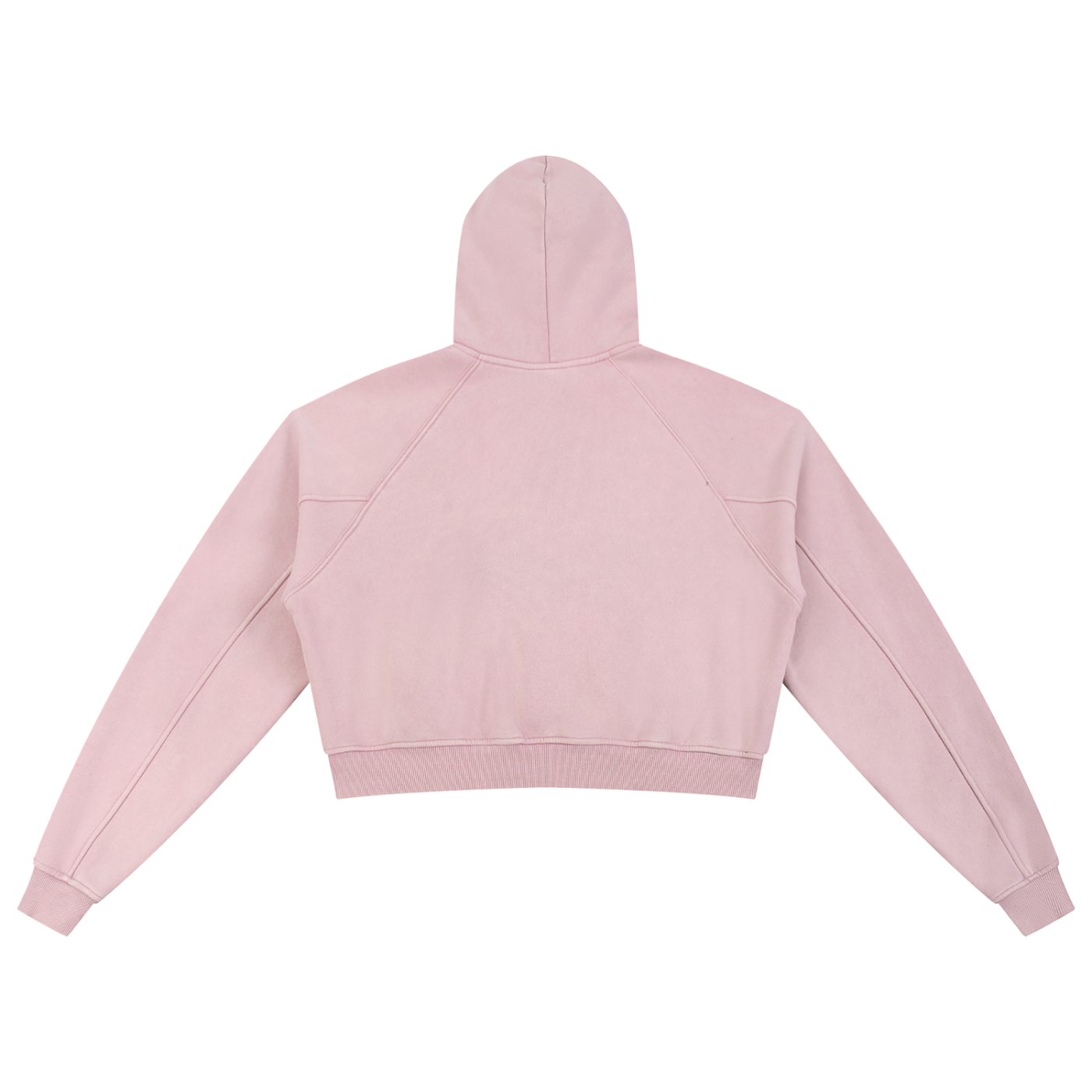 W Snow Washed Cropped Hoodie