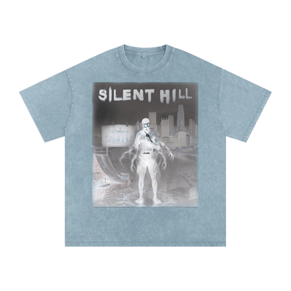 Snow Washed Oversized Cotton T-Shirt