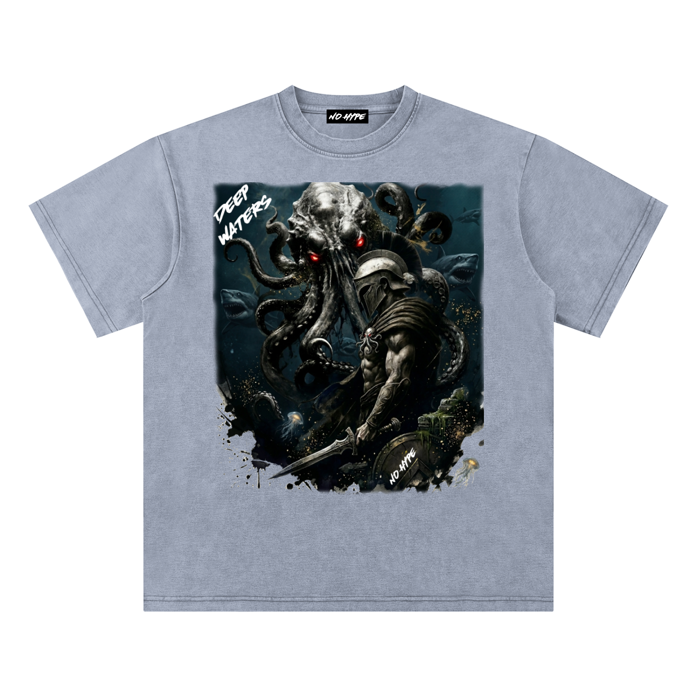 Uprise X No Hype Deep Waters MMA Bamboo Snow Washed T