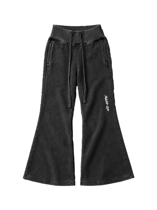 Vintage Washed Flared Fleece Pants