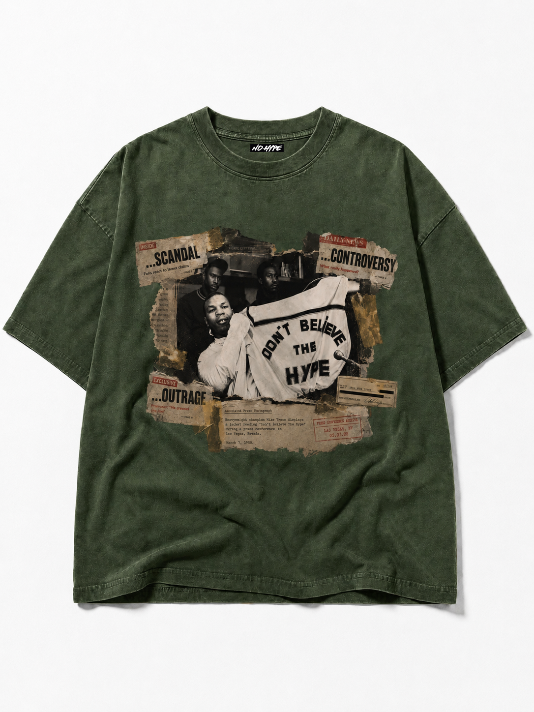 Hype Heavyweight Vintage Washed Frayed T