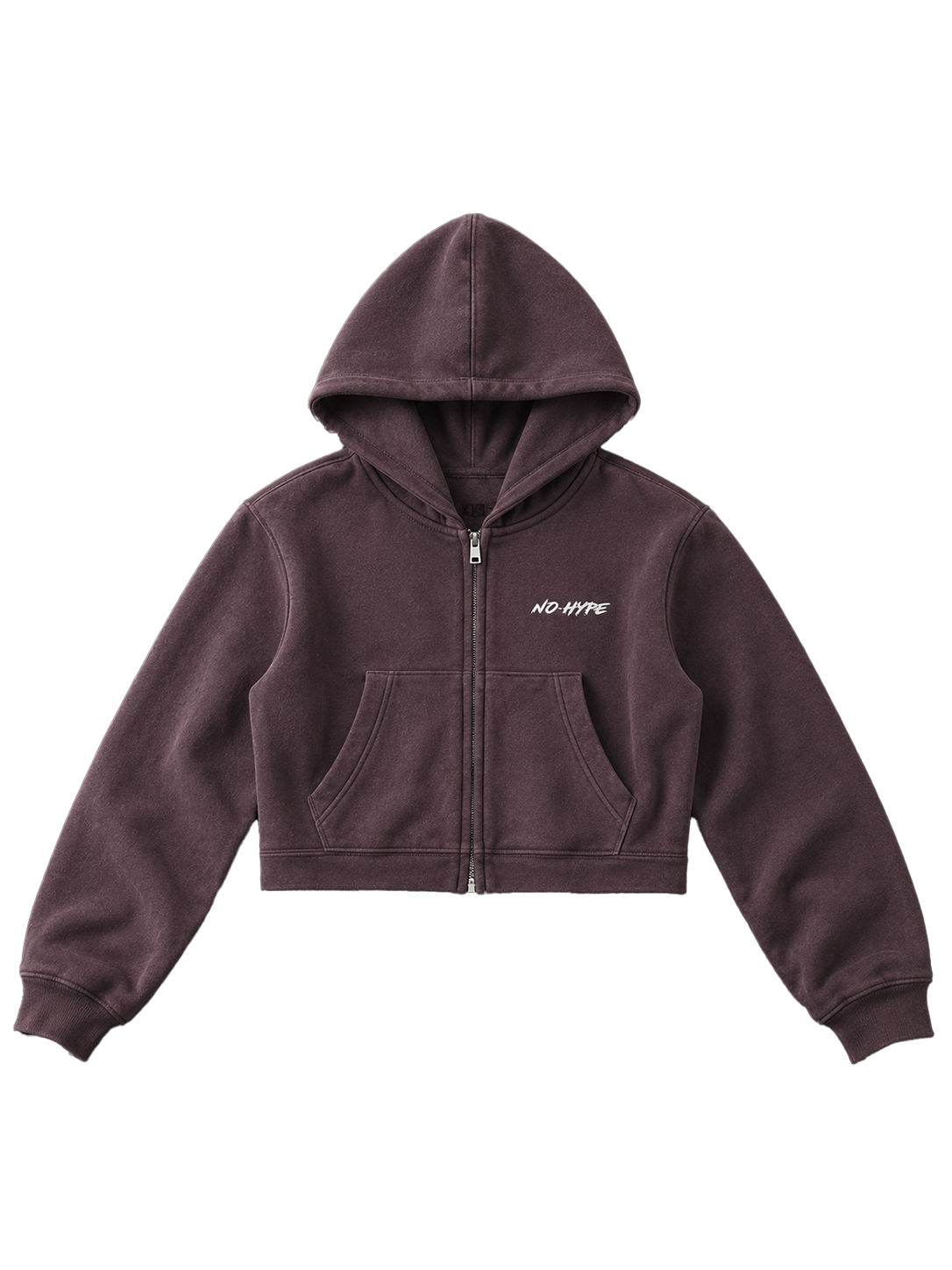 W Fundamental Cropped Zip Hoodie