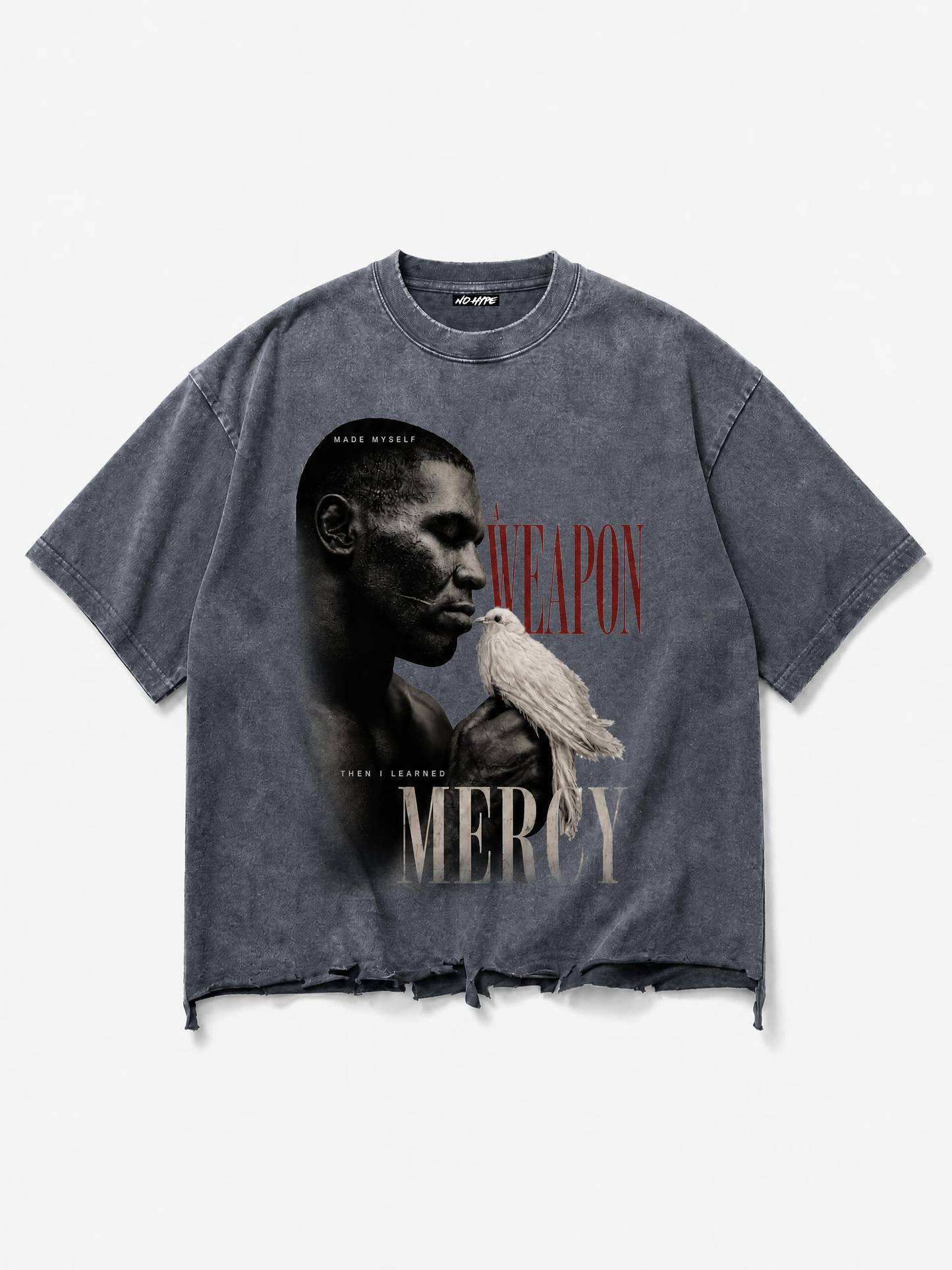 Weapon. Mercy. Snow Wash Raw-Hem Tyson Box T