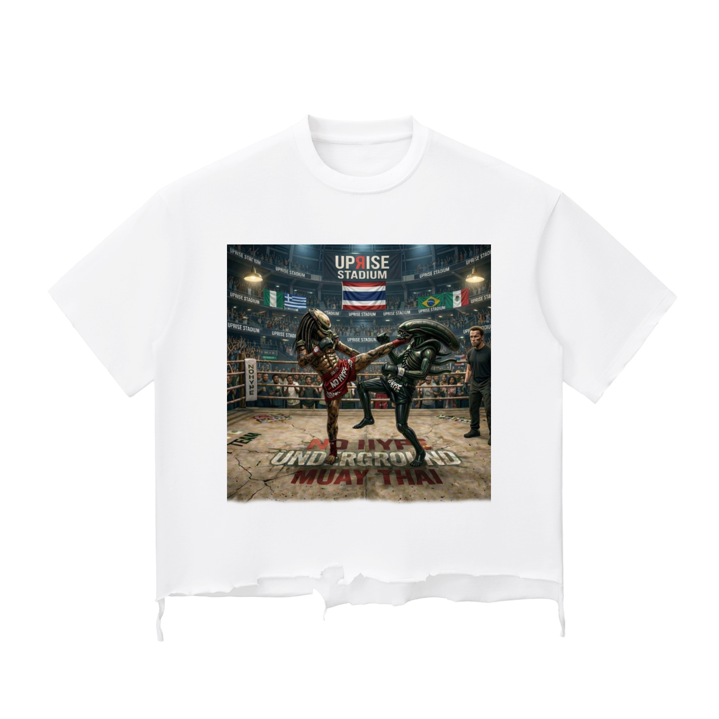 Snow Wash Raw-Hem Boxy T-shirt
