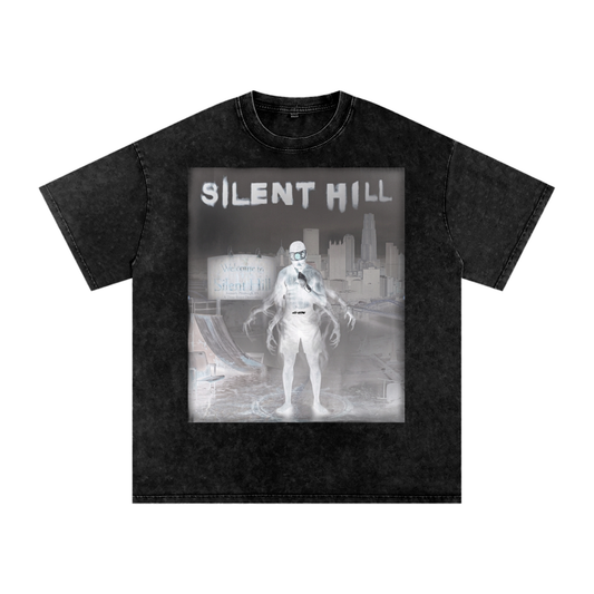 Snow Washed Oversized Cotton T-Shirt