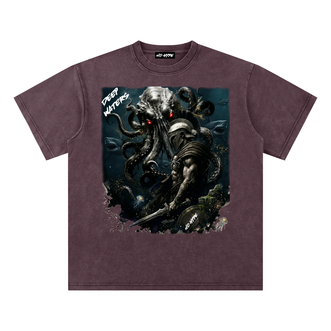 Uprise X No Hype Deep Waters MMA Bamboo Snow Washed T