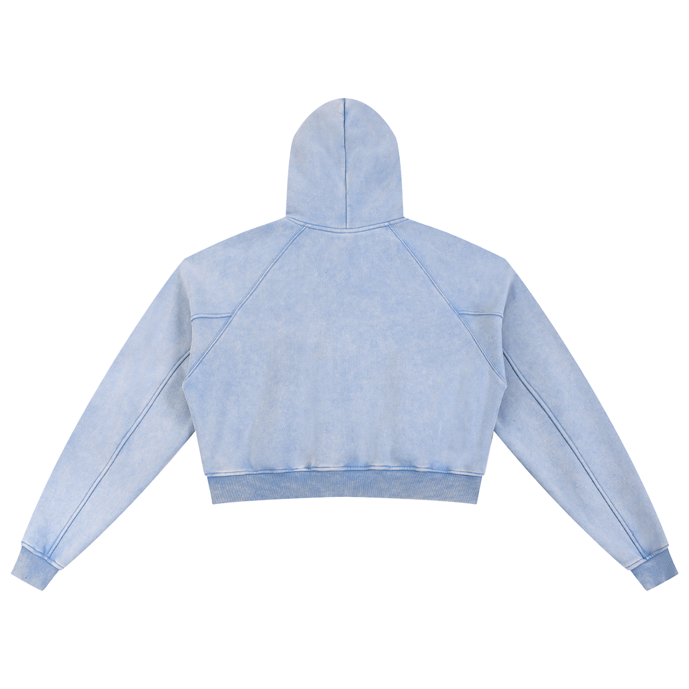 W Snow Washed Cropped Hoodie