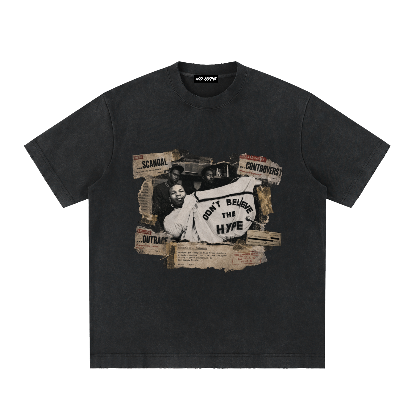 Hype Heavyweight Vintage Washed Frayed T