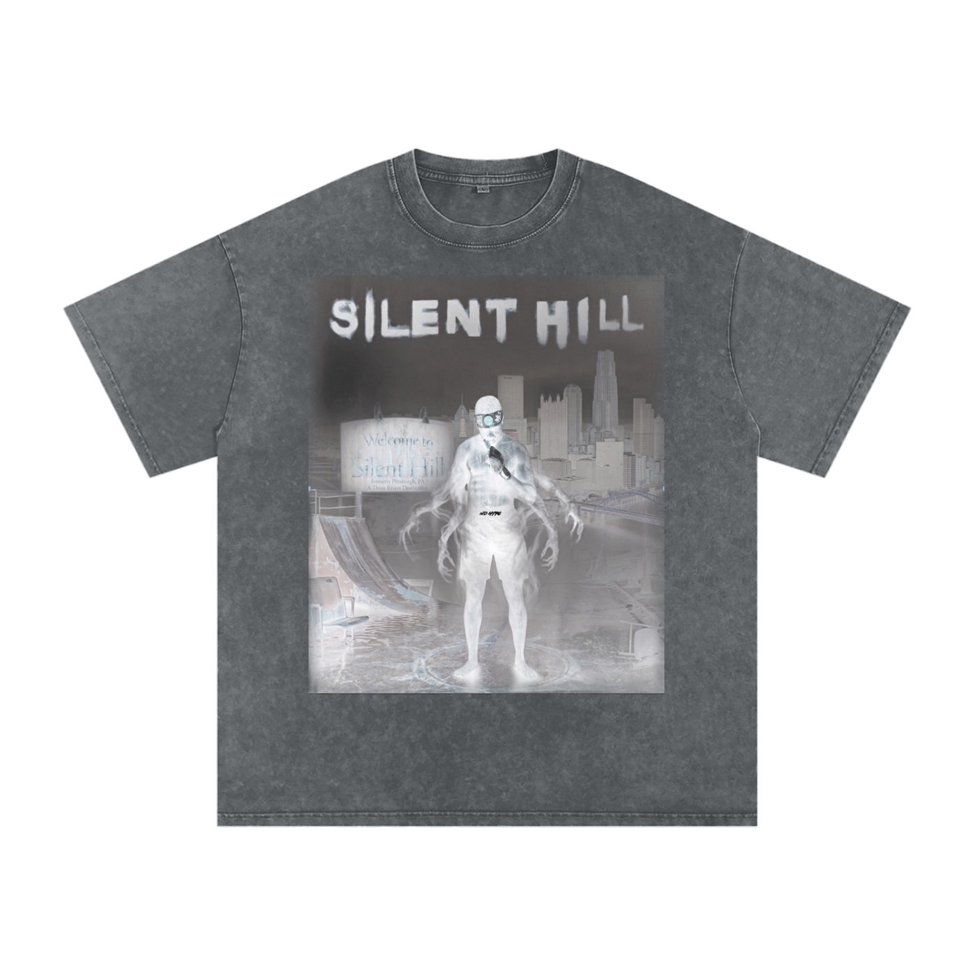 Snow Washed Oversized Cotton T-Shirt