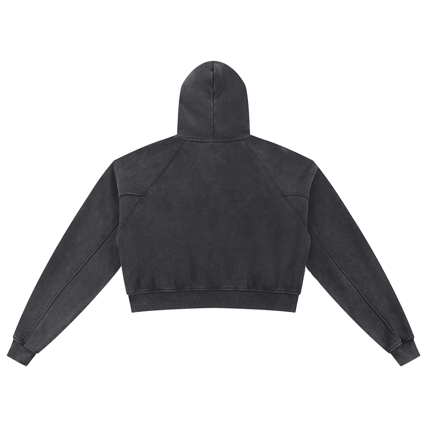 W Snow Washed Cropped Hoodie